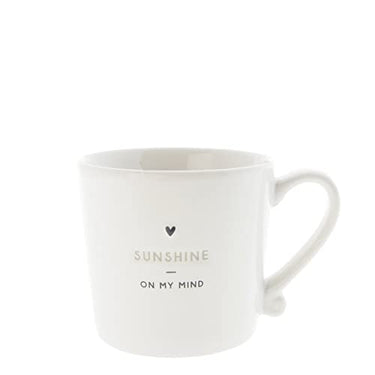 Bastion Collections Becher mit Henkel SUNSHINE ON MY MIND Keramikbecher weiss Keramikgeschirr BC Mug Küche gedeckter Tisch, Weiß, RJ/MUG 021 B im Sale